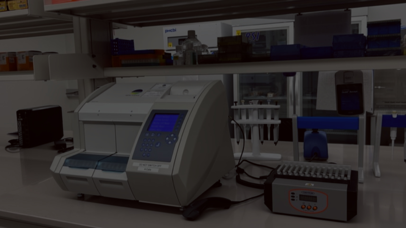 close up on microbiology equipment